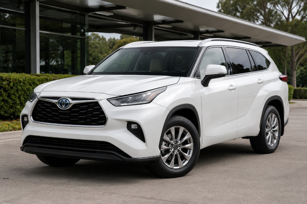 White Toyota Kluger SUV